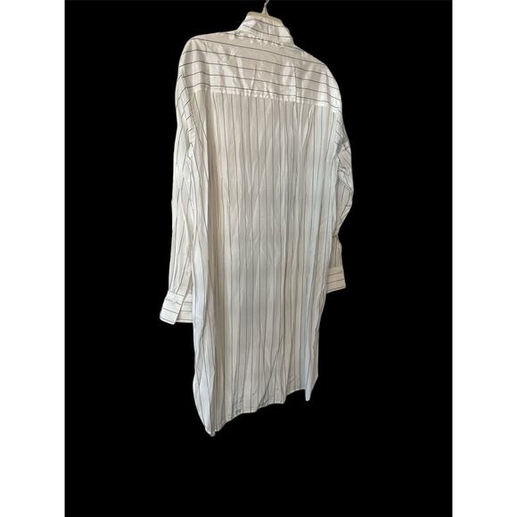 CELINE Striped Lavallière Shirt Dress SZ L - Picture 4 of 7
